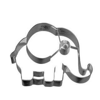 Ausstecher Elefant Elli Keksausstecher Pltzchenform mit Prgung, ca. 10.5 cm, Edelstahl rostfrei