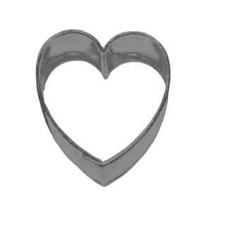 Ausstecher Herz bauchig klein Keksausstecher Pltzchenform,, Edelstahl, ca. 3 x 3 cm, splmaschinengeeignet