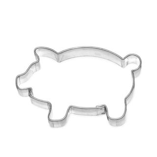 Ausstecher Schwein Schweinchen Glcksschwein  Keksausstecher Pltzchenform, Edelstahl, ca. 7 cm, splmaschinenfest