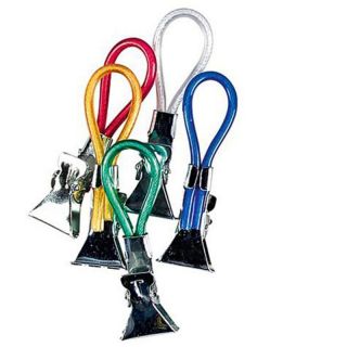 Blitzaufhnger Handtuchclip Geschirrtuchhalter, 5 Stk., Edelstahl/Kunststoff, farbig sortiert