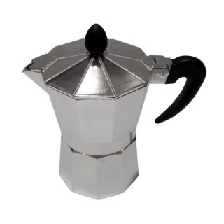 Espressokocher Espressobereiter Espressokocher Espressobereiter Percolator Kaffeebereiter, 3 Tassen, Aluminium, ca.  9 x 14.5 (mit Griff) x 15 cm