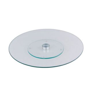 Drehbare Tortenplatte Servierplatte Servierteller Kseplatte flach 360  drehbar, Glas, ca.  30 cm