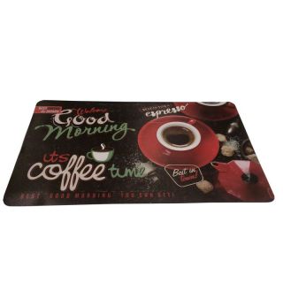Platzset Platzdeckchen Platzmattte, Espresso - Good Morning Its Coffee Time, ca. 43.5 x 28.5 cm, 1 Stck