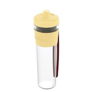 Trinkflasche Wasserflasche Sportflasche auslaufsicher-tropffrei, hochwertiger Kunststoff,  ca. 7 x 25 cm, Volumen ca. 520 ml, vanille