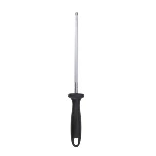 Wetzstahl Messerschrfer Klingenschrfer Messerschleifer, Edelstahl rostfrei, Kunststoffgriff schwarz, Gesamtlnge ca. 33.5 cm