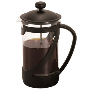 Kaffeeebereiter Pressfilterkanne Stempelkanne Coffemaker, temperaturbestndiges Glas, Kunststoffgehuse, schwarz, ca. 0.6 l, ca. 19 cm, 1 Stck