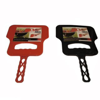 Grillfcher Grillwedel BBQ-Fcher, lebensmittelechter Kunststoff, ca. 31 x 20.4 x 0.8 cm, rot oder schwarz, 1 Stck