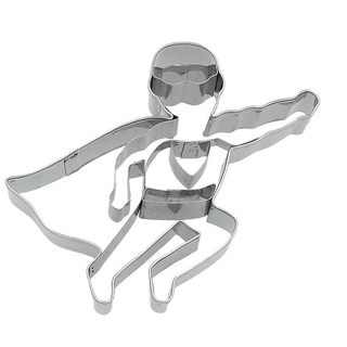 Ausstecher Superheld mit Prgung Keksausstecher Pltzchenform, ca. 9.5 cm, Edelstahl rostfrei