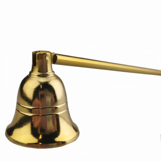 Kerzenlscher mit beweglicher Glocke, ca. 29 cm, Motiv Tanne, goldfarbig