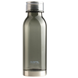 Trinkflasche Wasserflasche Outdoorflasche, 100% auslaufsicher, Kunststoff/Edelstahl, ca.  6.6 x 20.5 cm, Volumen ca. 510 ml, grau