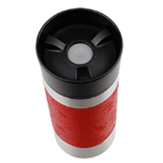 Isolierbecher Thermobecher Thermoflasche, Edelstahl &ndash; rostfrei, 100% auslaufsicher, ca.  8 x 19 cm, Volumen ca. 360 ml, rot