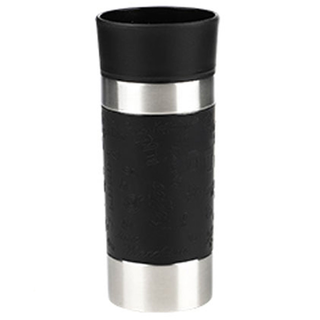 Isolierbecher Thermobecher Thermoflasche, Edelstahl &ndash; rostfrei, 100% auslaufsicher, ca.  8 x 19 cm, Volumen ca. 360 ml, schwarz