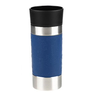 Isolierbecher Thermobecher Thermoflasche, Edelstahl &ndash; rostfrei, 100% auslaufsicher, ca.  8 x 19 cm, Volumen ca. 360 ml, dunkelblau