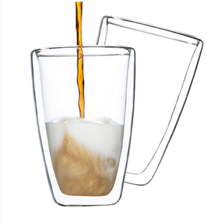 Thermoglas Kaffeeglas Latte Macchiato-Glas, 2er Set, doppelwandiges Borosilikatglas