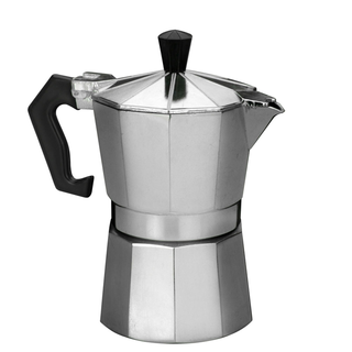 Espressokocher 3 Tassen, Espressobereiter Espressokocher Espressobereiter Percolator Kaffeebereiter, 3 Tassen, Aluminium, ca.  9 x 14.5 (mit Griff) x 15 cm