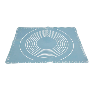 Backmatte Backunterlage Silikonbackmatte Dauerbackmatte gro, mit Skalierung, Silikon, ca. 49 x 39 cm, hellblau