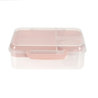 Lunchbox DELUXE mit Unterteilung und Dschen L ca 21,5 x B  17 x  H 8 cm rosa