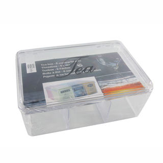 Teebox eckig Teekiste Teedose Utensilienbox 6 Fcher Material: Acryl
