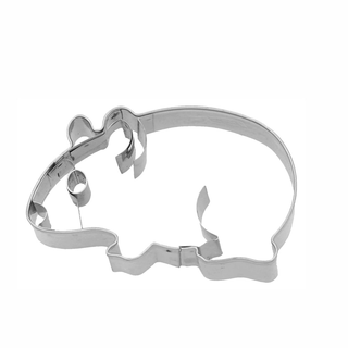 Ausstecher Meerschwein mit Prgung, Keksausstecher Pltzchenform, Edelstahl rostfrei, 7 cm