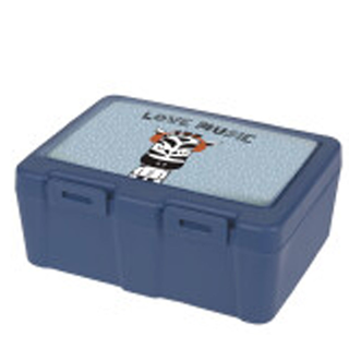 Lunchbox mit Unterteiler und Gabel-Lffel, Kunstsstoff, Motiv: Zebra