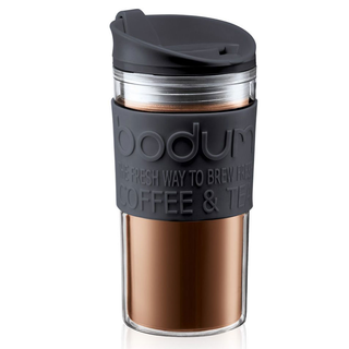 Bodum TRAVEL MUG Travel Mug, Doppelwandig, Kunststoff, 0.35 l, schwarz