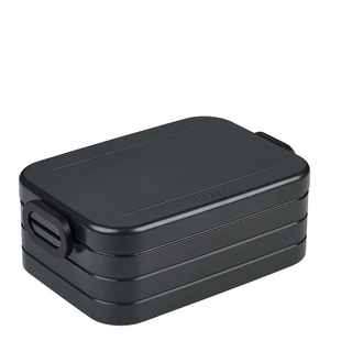Lunchbox M/klein NORDIC BLACK, Brotdose Schnittenbox Schuldose Midi, Kunststoff, Volumen ca. 900ml, - NORDIC BLACK