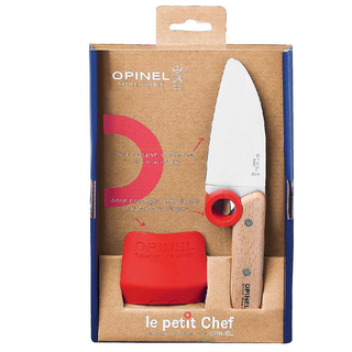 Kinder Kochmesser-Set, Kindermesserset 2teilig Le petit Chef, Edelstahl rostfrei / Buchenholz / Kunststoff OPINEL