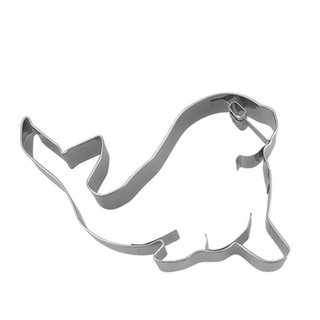 Ausstecher Seehund mit Prgung Keksausstecher Pltzchenform, Edelstahl rostfrei, ca. 9.5 cm