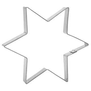 Ausstecher Lebkuchenform Stern 6zackig Keksausstecher Pltzchenform, Weiblech, ca. 12 cm